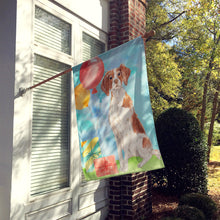Load image into Gallery viewer, Happy Birthday Brittany Spaniel Flag Canvas House Size CK3233CHF