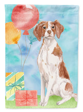 Load image into Gallery viewer, Happy Birthday Brittany Spaniel Flag Canvas House Size CK3233CHF