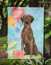 Load image into Gallery viewer, Happy Birthday Chocolate Labrador Retriever Garden Flag - Outdoor Decorative Yard Flag CK3234GF