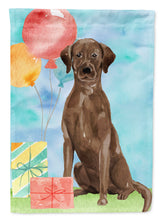 Load image into Gallery viewer, Happy Birthday Chocolate Labrador Retriever Garden Flag - Outdoor Decorative Yard Flag CK3234GF