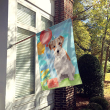 Load image into Gallery viewer, Happy Birthday Jack Russell Terrier Flag Canvas House Size CK3237CHF