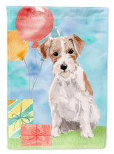 Load image into Gallery viewer, Happy Birthday Jack Russell Terrier Flag Canvas House Size CK3237CHF