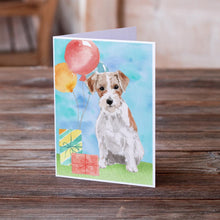 Load image into Gallery viewer, Happy Birthday Jack Russell Terrier Greeting Cards -  Blank Note Cards – 8-Pack of Artist-Designed Cards with Envelopes