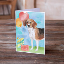 Load image into Gallery viewer, Happy Birthday Beagle Greeting Cards -  Blank Note Cards – 8-Pack of Artist-Designed Cards with Envelopes