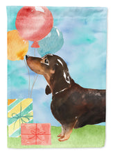 Load image into Gallery viewer, Happy Birthday Black and Tan Dachshund Garden Flag - Outdoor Decorative Yard Flag CK3239GF