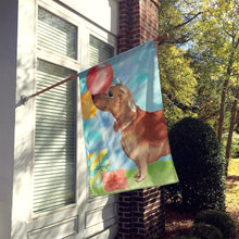 Load image into Gallery viewer, Happy Birthday Red Dachshund Flag Canvas House Size CK3240CHF
