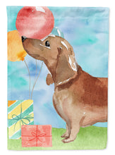 Load image into Gallery viewer, Happy Birthday Red Dachshund Garden Flag - Outdoor Decorative Yard Flag CK3240GF