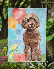 Load image into Gallery viewer, Happy Birthday Brown Cockapoo Garden Flag - Outdoor Decorative Yard Flag CK3243GF