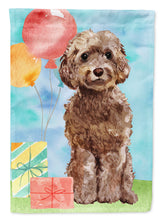 Load image into Gallery viewer, Happy Birthday Brown Cockapoo Garden Flag - Outdoor Decorative Yard Flag CK3243GF