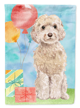 Load image into Gallery viewer, Happy Birthday Champagne Cockapoo Flag Canvas House Size CK3244CHF