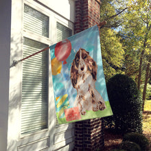 Load image into Gallery viewer, Happy Birthday Chocolate Parti Cocker Spaniel Flag Canvas House Size CK3246CHF