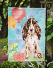 Load image into Gallery viewer, Happy Birthday Chocolate Parti Cocker Spaniel Garden Flag - Outdoor Decorative Yard Flag CK3246GF