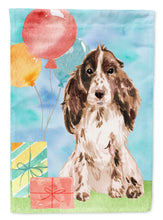 Load image into Gallery viewer, Happy Birthday Chocolate Parti Cocker Spaniel Garden Flag - Outdoor Decorative Yard Flag CK3246GF