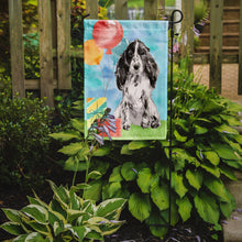 Load image into Gallery viewer, Happy Birthday Black Parti Cocker Spaniel Garden Flag - Outdoor Decorative Yard Flag CK3247GF