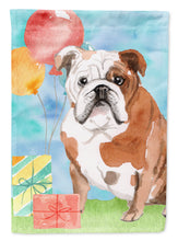 Load image into Gallery viewer, Happy Birthday English Bulldog Flag Canvas House Size CK3250CHF