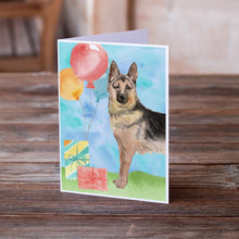 Load image into Gallery viewer, Happy Birthday German Shepherd Greeting Cards -  Blank Note Cards – 8-Pack of Artist-Designed Cards with Envelopes