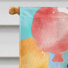 Load image into Gallery viewer, Happy Birthday Silver Poodle Flag Canvas House Size CK3254CHF