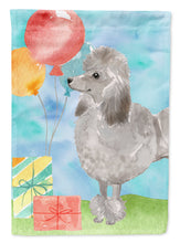 Load image into Gallery viewer, Happy Birthday Silver Poodle Garden Flag - Outdoor Decorative Yard Flag CK3254GF