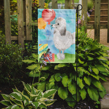 Load image into Gallery viewer, Happy Birthday Silver Poodle Garden Flag - Outdoor Decorative Yard Flag CK3255GF
