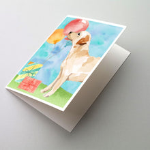 Load image into Gallery viewer, Happy Birthday Labrador Retriever Yellow Greeting Cards -  Blank Note Cards – 8-Pack of Artist-Designed Cards with Envelopes