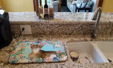 Load image into Gallery viewer, Abyssinian Spring Flowers Dish Drying Mat – Absorbent, Artistic Kitchen Essentials CK3386DDM