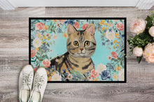 Load image into Gallery viewer, American Shorthair Brown Tabby Spring Flowers Doormat - 18x27 Decorative Floor Mat – Indoor/Outdoor Rug with Artistic Flair CK3387MAT