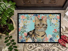Load image into Gallery viewer, American Shorthair Brown Tabby Spring Flowers Doormat - 18x27 Decorative Floor Mat – Indoor/Outdoor Rug with Artistic Flair CK3387MAT
