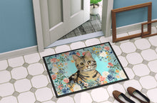 Load image into Gallery viewer, American Shorthair Brown Tabby Spring Flowers Doormat - 18x27 Decorative Floor Mat – Indoor/Outdoor Rug with Artistic Flair CK3387MAT
