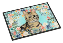 Load image into Gallery viewer, American Shorthair Brown Tabby Spring Flowers Doormat - 18x27 Decorative Floor Mat – Indoor/Outdoor Rug with Artistic Flair CK3387MAT