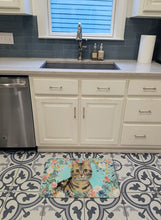 Load image into Gallery viewer, American Shorthair Brown Tabby Spring Flowers Machine Washable Memory Foam Mat CK3387RUG
