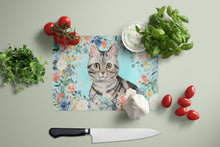 Load image into Gallery viewer, American Shorthair Spring Flowers Glass Cutting Boards – Durable, Decorative Kitchen Art Large CK3388LCB
