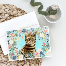 Load image into Gallery viewer, Bengal Spring Flowers Greeting Cards -  Blank Note Cards – 8-Pack of Artist-Designed Cards with Envelopes