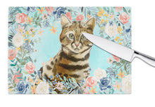 Load image into Gallery viewer, Bengal Spring Flowers Glass Cutting Boards – Durable, Decorative Kitchen Art Large CK3389LCB