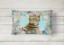 Load image into Gallery viewer, Bengal Spring Flowers Canvas Fabric Decorative Pillow CK3389PW1216