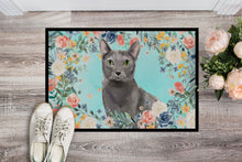 Load image into Gallery viewer, Blue Russian Spring Flowers Doormat - 24x36 Decorative Floor Mat – Indoor/Outdoor Rug with Artistic Flair CK3390JMAT