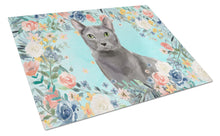 Load image into Gallery viewer, Blue Russian Spring Flowers Glass Cutting Boards – Durable, Decorative Kitchen Art Large CK3390LCB