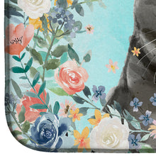 Load image into Gallery viewer, British Shorthair Spring Flowers Dish Drying Mat – Absorbent, Artistic Kitchen Essentials CK3392DDM