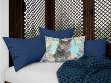 Load image into Gallery viewer, British Shorthair Spring Flowers Canvas Fabric Decorative Pillow CK3392PW1216