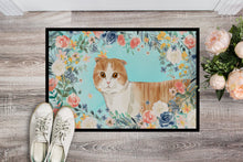 Load image into Gallery viewer, Scottish Fold Spring Flowers Doormat - 24x36 Decorative Floor Mat – Indoor/Outdoor Rug with Artistic Flair CK3397JMAT