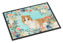 Load image into Gallery viewer, Scottish Fold Spring Flowers Doormat - 24x36 Decorative Floor Mat – Indoor/Outdoor Rug with Artistic Flair CK3397JMAT