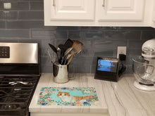 Load image into Gallery viewer, Scottish Fold Spring Flowers Glass Cutting Boards – Durable, Decorative Kitchen Art Large CK3397LCB