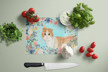 Load image into Gallery viewer, Scottish Fold Spring Flowers Glass Cutting Boards – Durable, Decorative Kitchen Art Large CK3397LCB