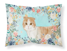 Load image into Gallery viewer, Scottish Fold Spring Flowers  Standard Pillowcase – Artistic Decorative Front, White Back CK3397PILLOWCASE