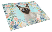 Load image into Gallery viewer, Siamese Spring Flowers Glass Cutting Boards – Durable, Decorative Kitchen Art Large CK3398LCB