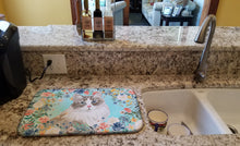 Load image into Gallery viewer, Siberian Spring Flowers Dish Drying Mat – Absorbent, Artistic Kitchen Essentials CK3399DDM