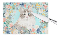 Load image into Gallery viewer, Siberian Spring Flowers Glass Cutting Boards – Durable, Decorative Kitchen Art Large CK3399LCB