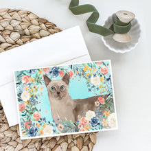 Load image into Gallery viewer, Tonkinese Spring Flowers Greeting Cards -  Blank Note Cards – 8-Pack of Artist-Designed Cards with Envelopes