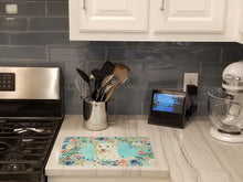 Load image into Gallery viewer, White Collie Glass Cutting Boards – Durable, Decorative Kitchen Art Large CK3403LCB