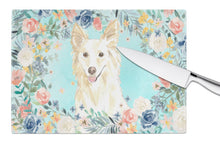 Load image into Gallery viewer, White Collie Glass Cutting Boards – Durable, Decorative Kitchen Art Large CK3403LCB