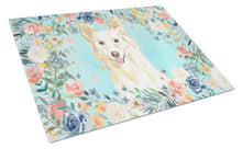 Load image into Gallery viewer, White Collie Glass Cutting Boards – Durable, Decorative Kitchen Art Large CK3403LCB